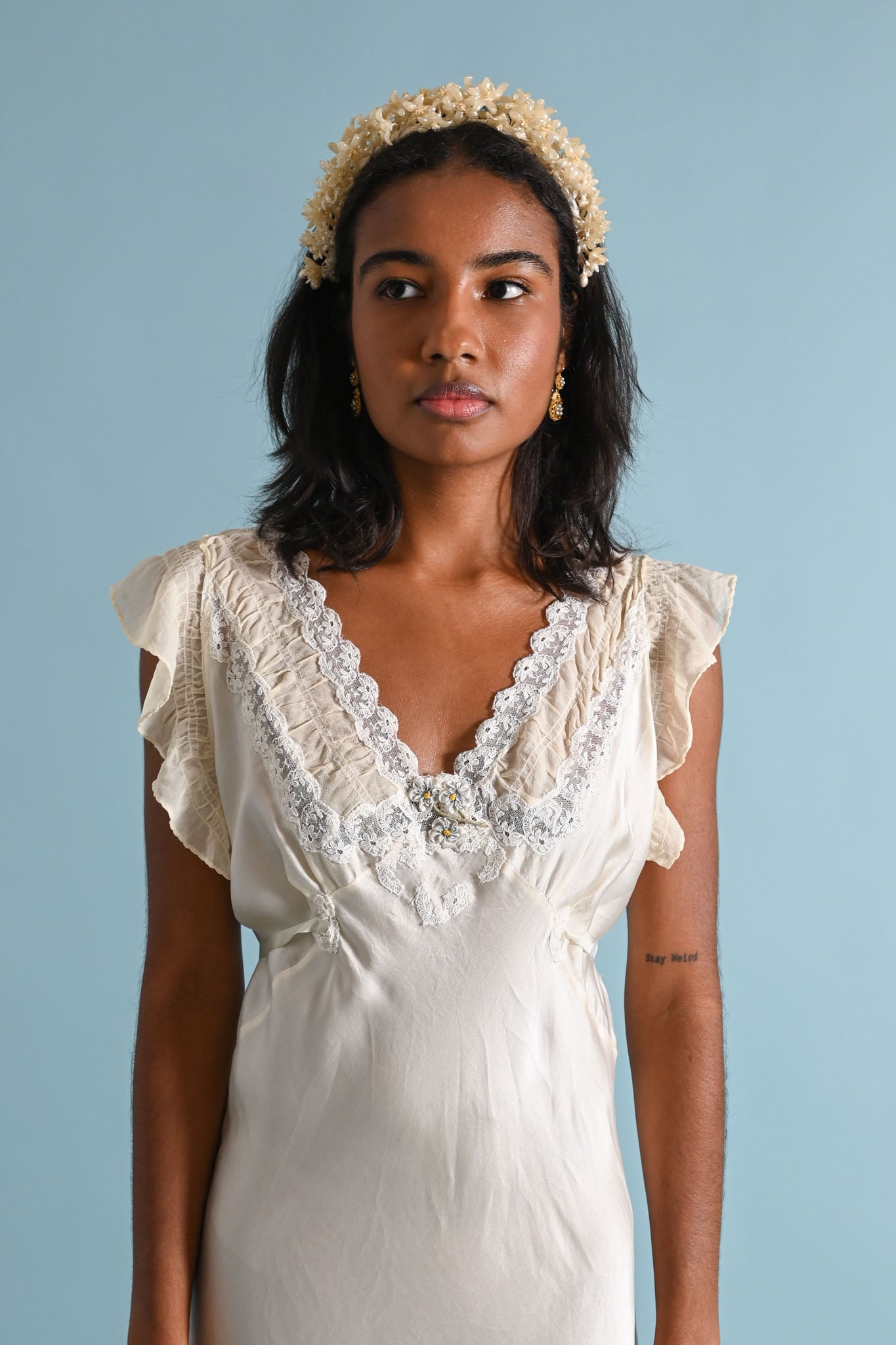 1930s Orange Blossom Wax Bridal Crown