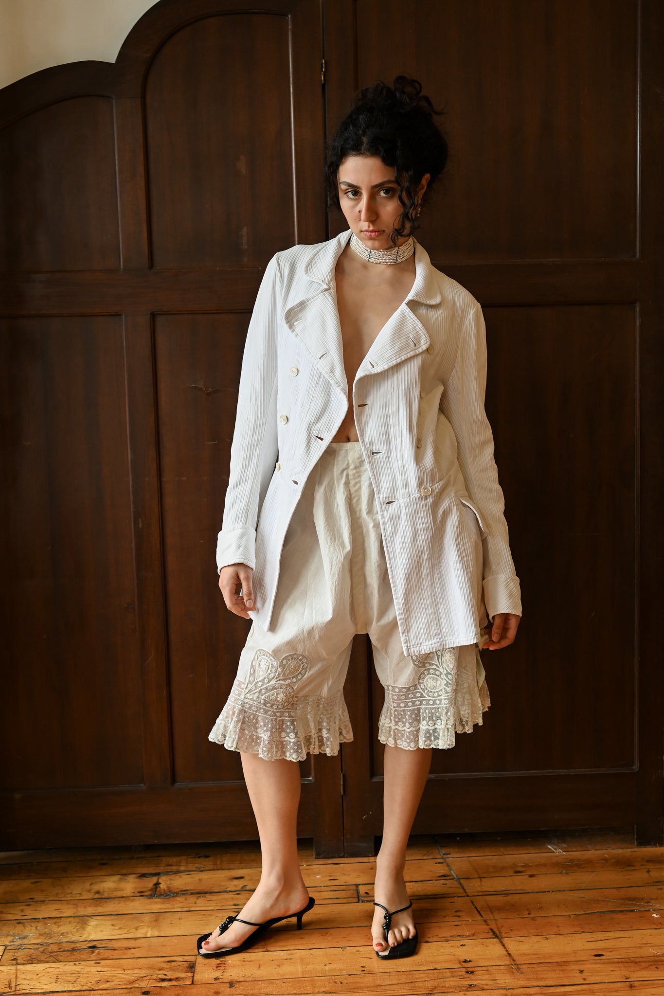 c1900s Cotton Piqué Frock Coat