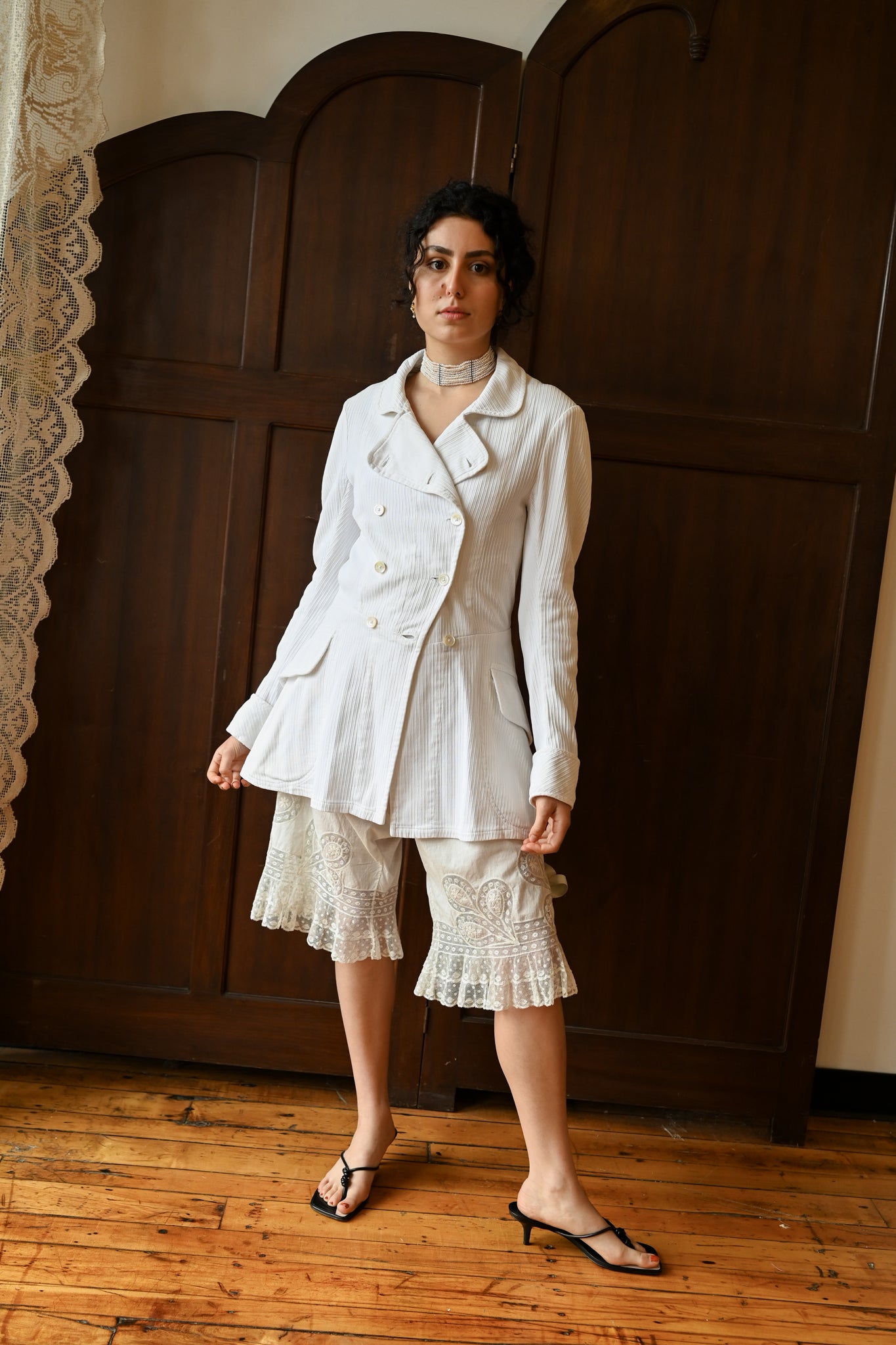 c1900s Cotton Piqué Frock Coat