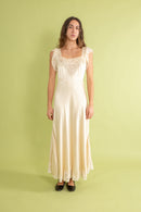 1930s Boué Soeurs Ivory Silk Satin Gown [sm/med]