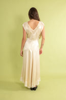 1930s Boué Soeurs Ivory Silk Satin Gown [sm/med]