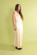 1930s Boué Soeurs Ivory Silk Satin Gown [sm/med]