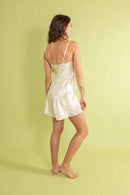 1930s Ivory Silk Embroidered Step In Romper [xs/sm/med]