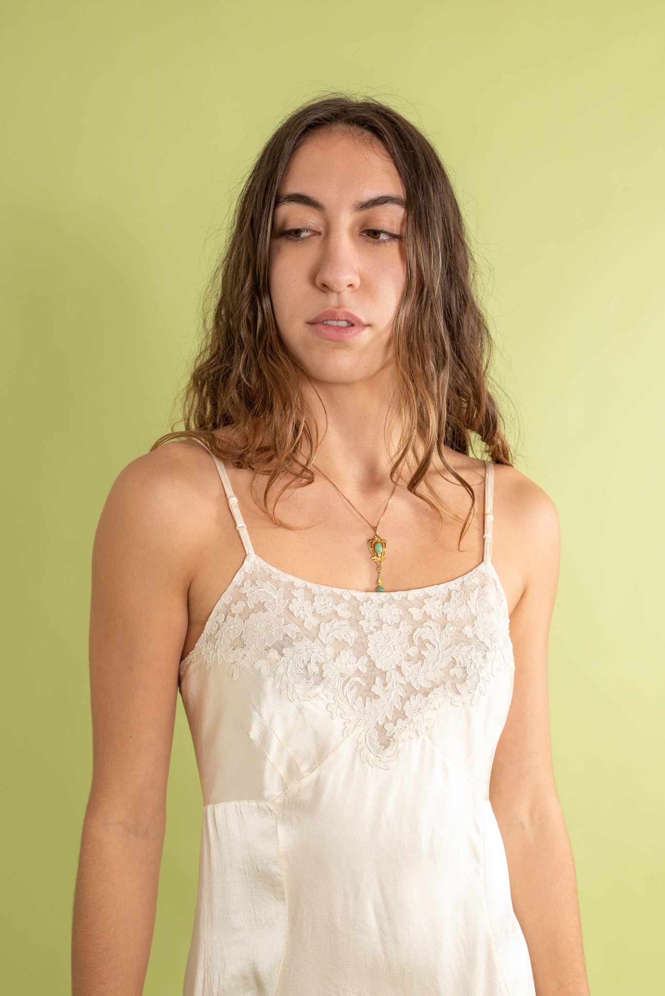 1930s Ivory Silk Embroidered Step In Romper [xs/sm/med]