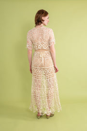 Edwardian Hand Tatted Lace 2 Piece Ensemble [OS]