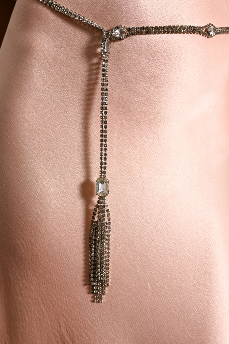 1950s Rhinestone Tassel Belt