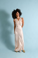 1930s Silk Pinecone Appliqué Gown [xs/sm]