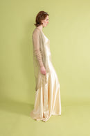 1920s Art Deco Silver Lamé Jacket [sm/med/lrg]