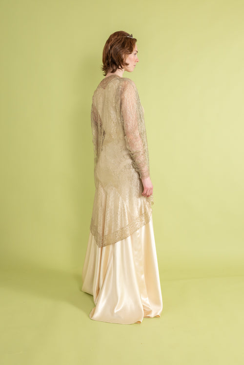 1920s Art Deco Silver Lamé Jacket [sm/med/lrg]