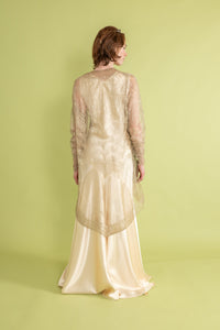 1920s Art Deco Silver Lamé Jacket [sm/med/lrg]