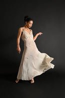 1930s Silk Chiffon Diamanté Meteor Shower Bridal Gown