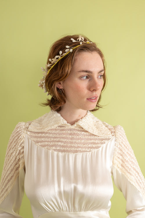 1930s Wax Blossom Bridal Circlet Crown