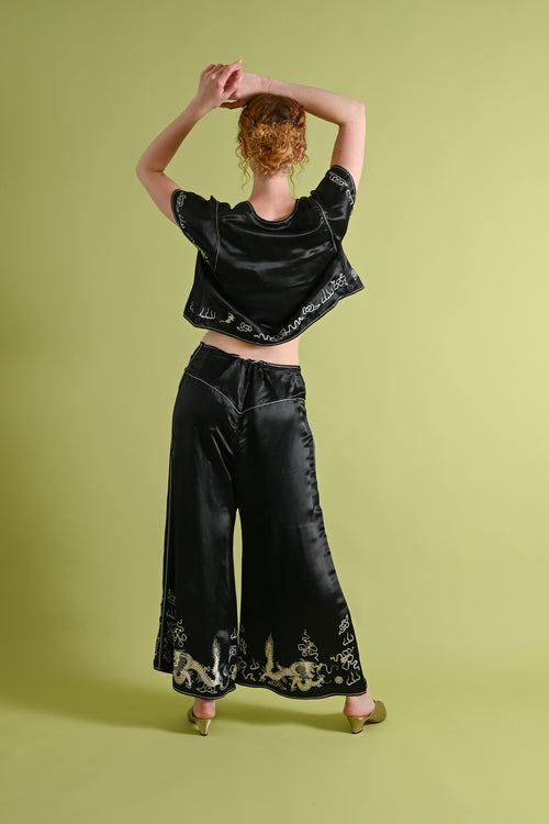1930s Dragon Embroidered Silk Ensemble [sm/med]