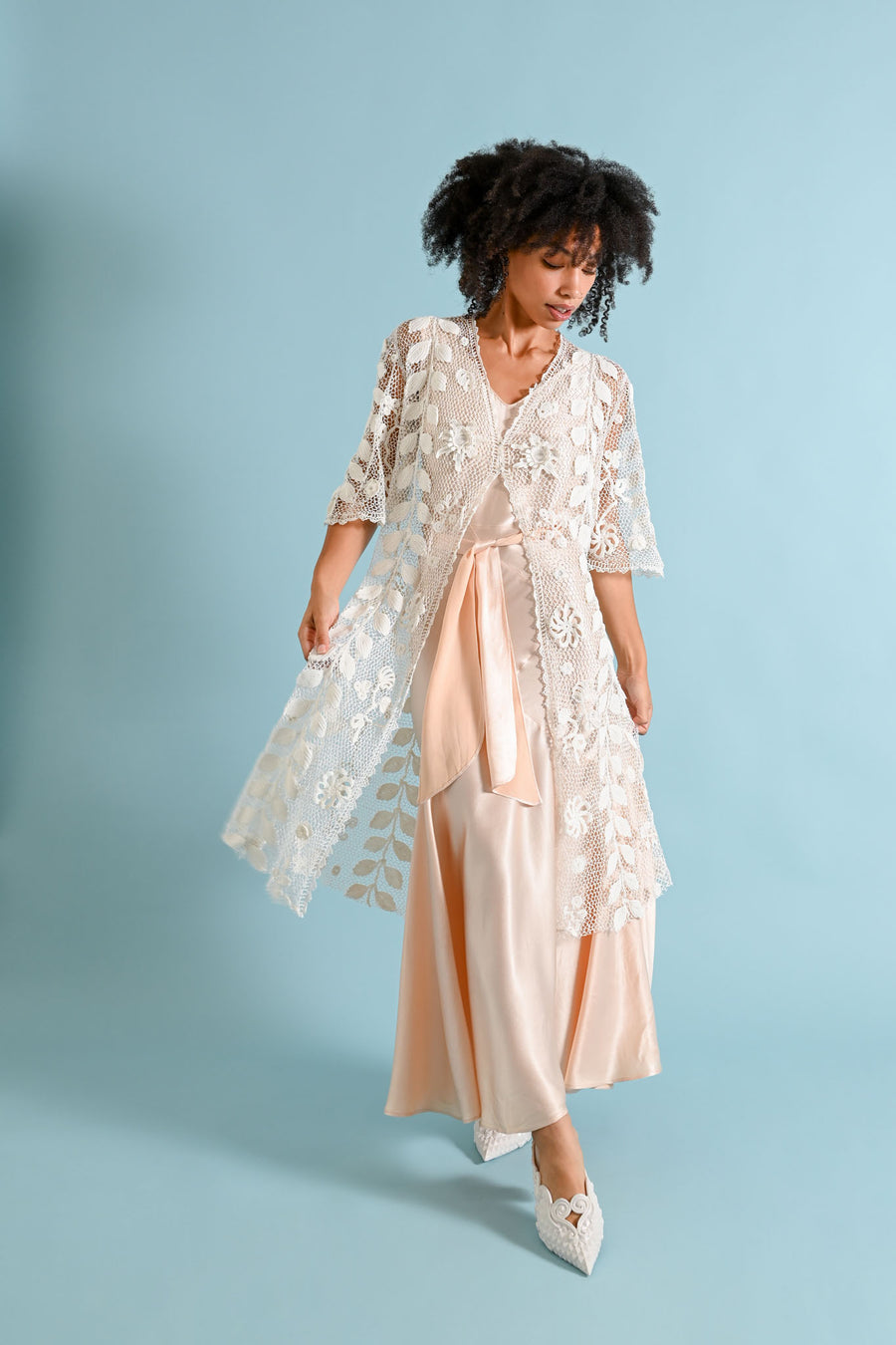 1900s Irish Crochet Duster [sm/med/lrg]
