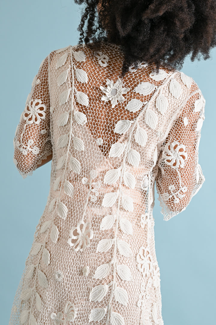 1900s Irish Crochet Duster [sm/med/lrg]