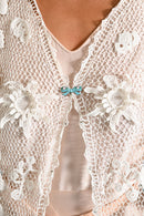 1920s Guilloche Enamel Bow Pin