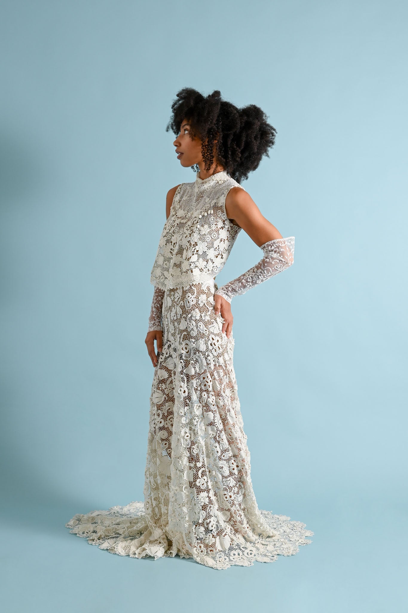 1900s Irish Crochet Blouse [xs/sm]