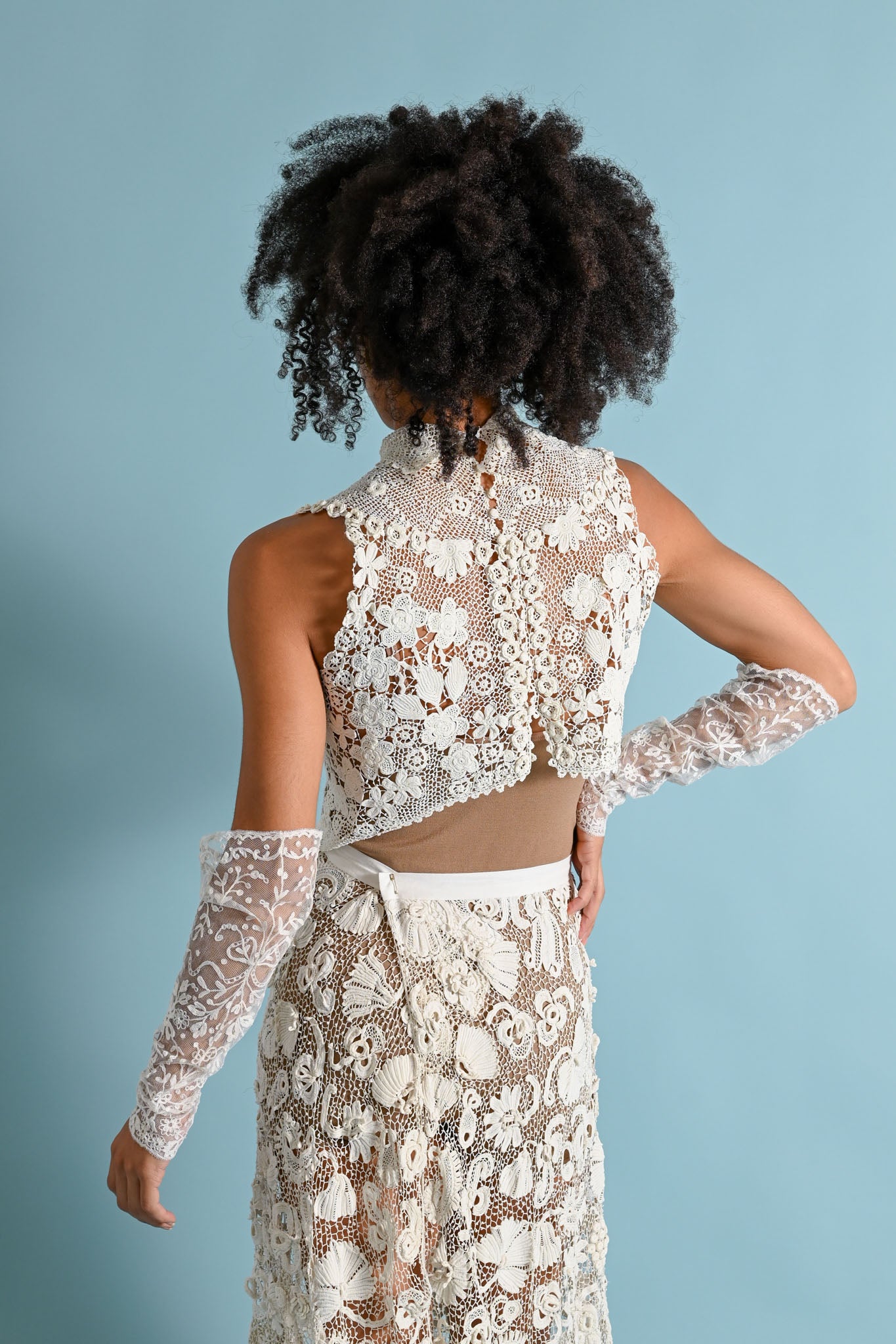 1900s Irish Crochet Blouse [xs/sm]