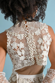 1900s Irish Crochet Blouse [xs/sm]