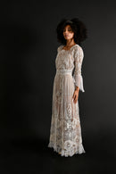Demetra's Edwardian Embroidered Mesh + Lace Dress [xs/sm]