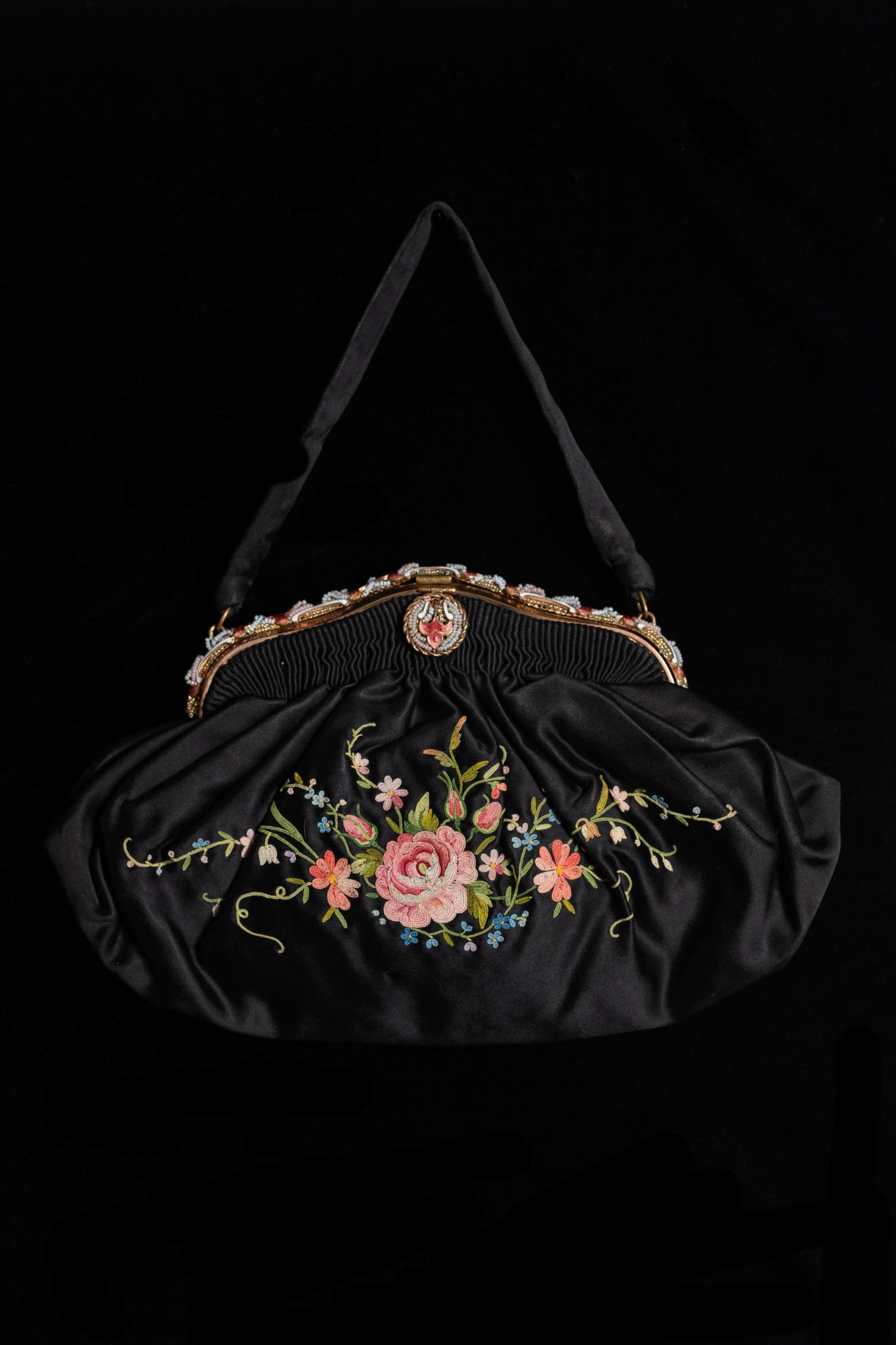 1930s French Point De Beauvais Purse