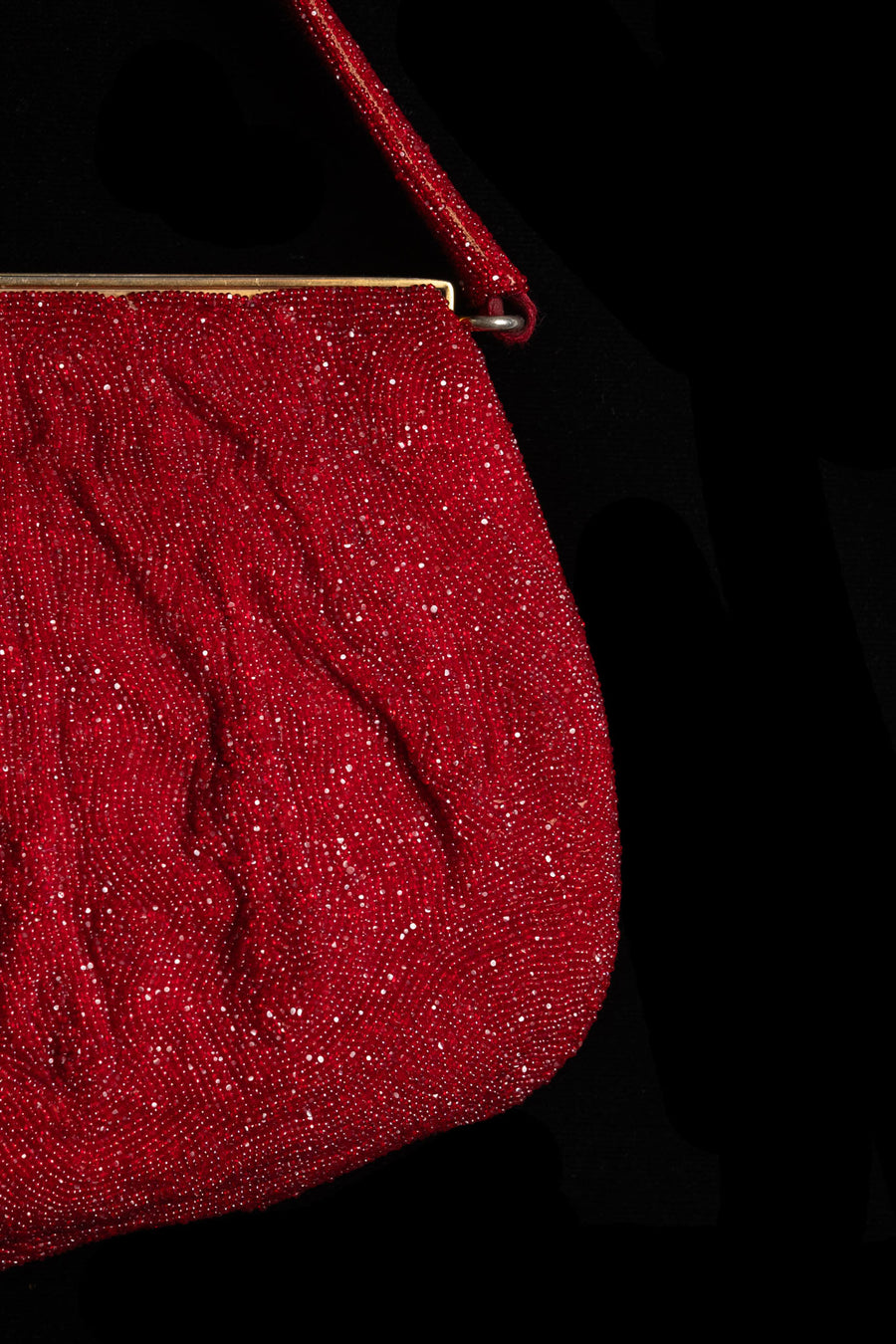 1950s George Baring Crimson Beaded Purse