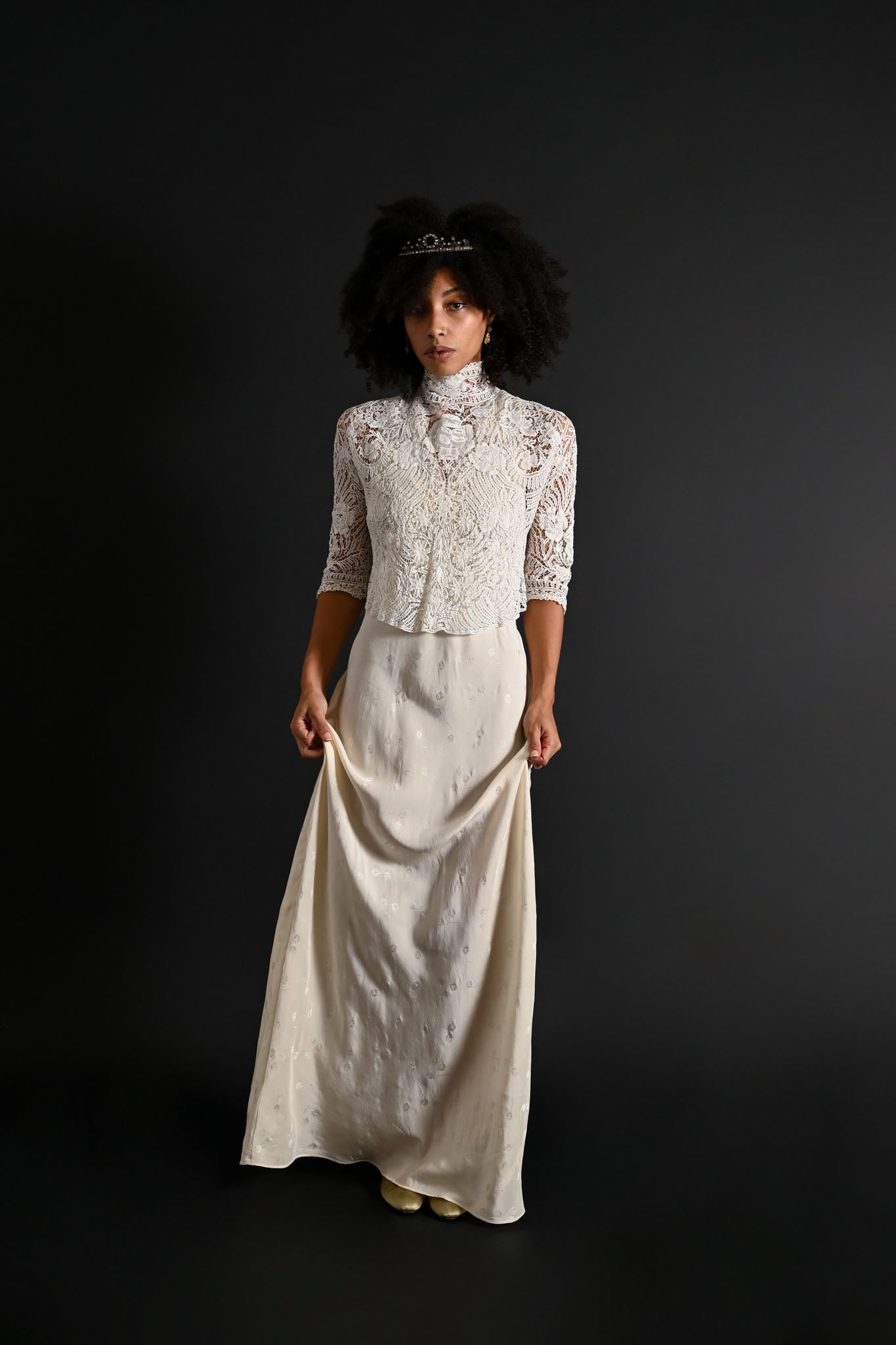 1900s Fine Handmade Lace Blouse [xs/sm]