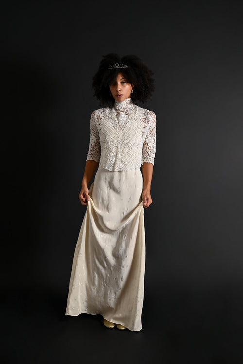 1900s Fine Handmade Lace Blouse [xs/sm]