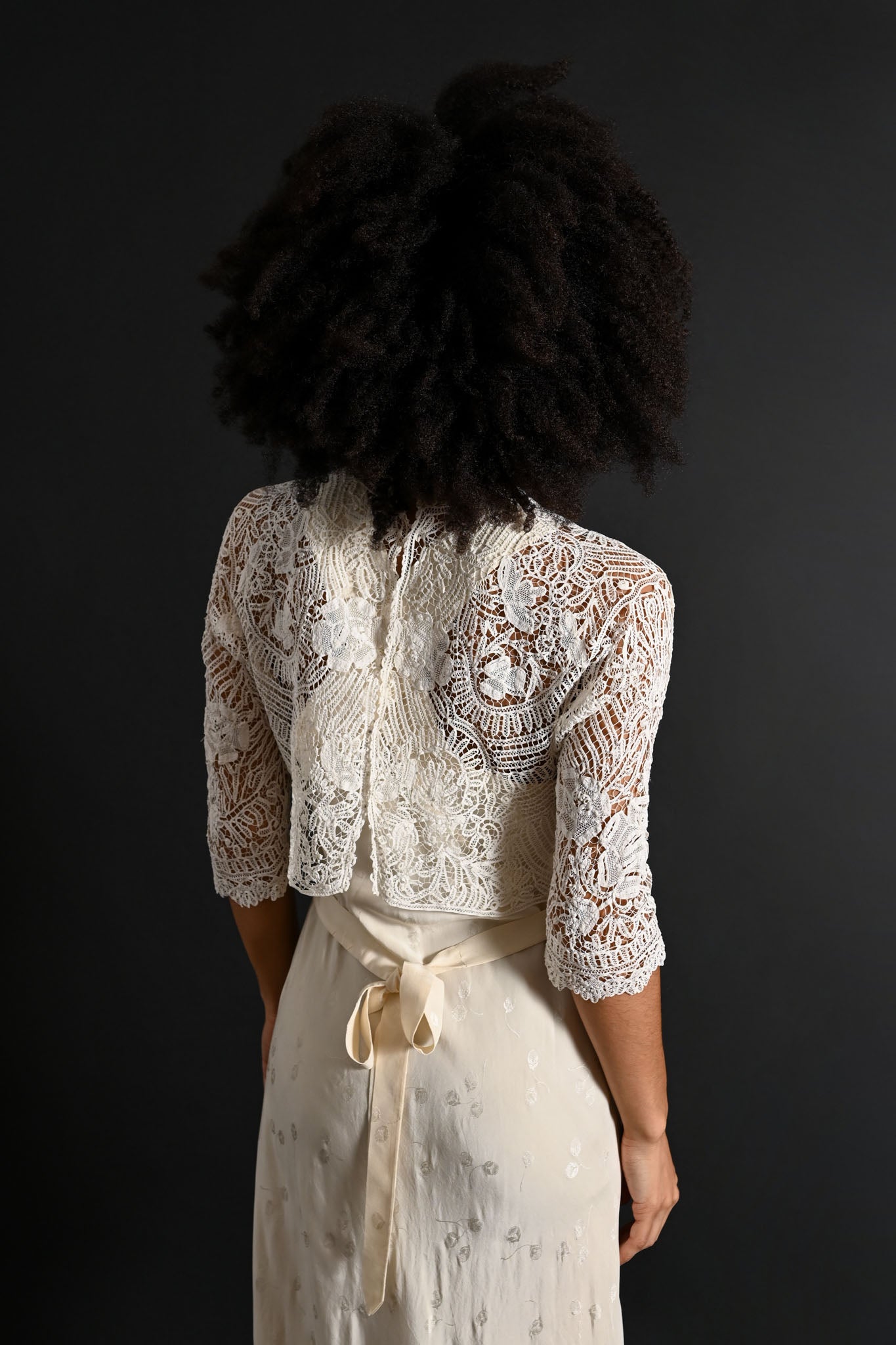 1900s Fine Handmade Lace Blouse [xs/sm]