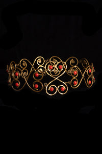 1960s Artisan Brass Cabochon Belt