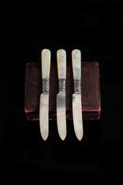 Antique Mother of Pearl Charcuterie Knives