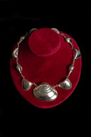 1970s Artisan Sterling Seashell Necklace