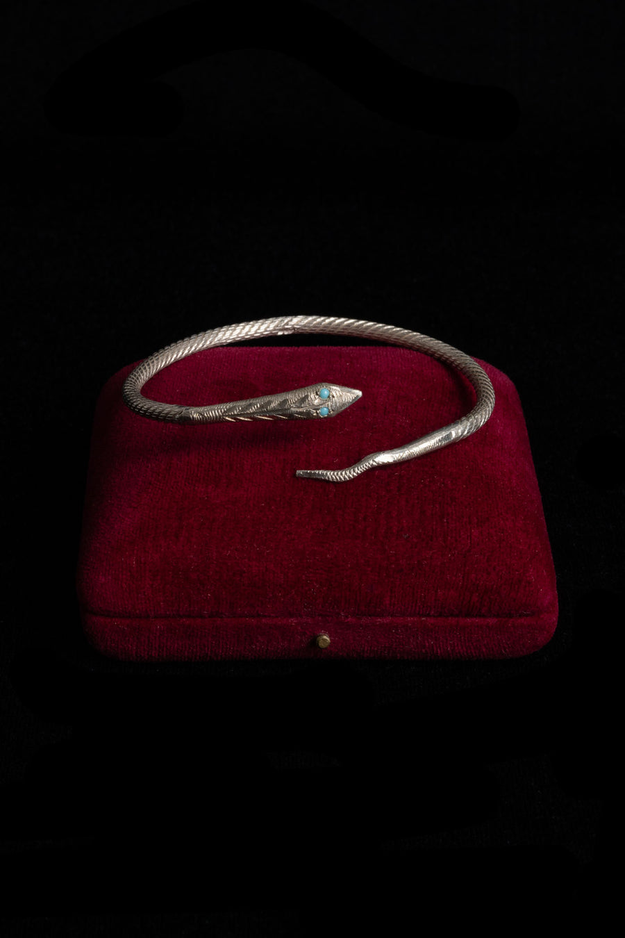 1920s Coin Silver Snake Bangle