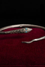 1920s Coin Silver Snake Bangle