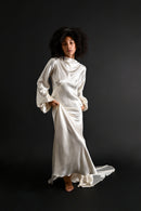 1930s Bishop Sleeve Candlelight Silk Gown [sm/med]