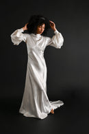 1930s Bishop Sleeve Candlelight Silk Gown [sm/med]