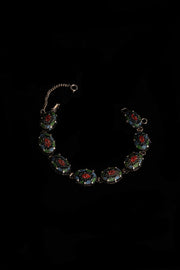 1920 Hand Painted Deco Glass Bracelet