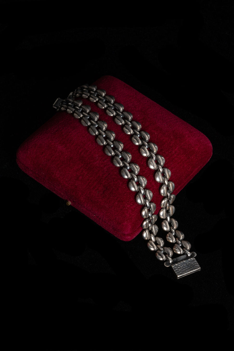 Victorian Sterling Double Chain Bracelet