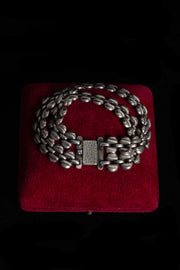 Victorian Sterling Double Chain Bracelet