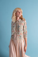1950s Bullion Embroidered Butterfly Cardigan [sm/med]