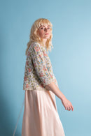 1950s Bullion Embroidered Butterfly Cardigan [sm/med]