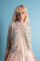 1950s Bullion Embroidered Butterfly Cardigan [sm/med]