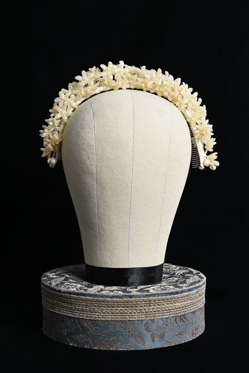 1930s Orange Blossom Wax Bridal Crown
