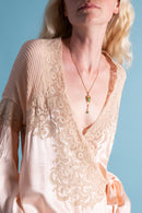 1920s 14k Jade + Enamel Egyptian Revival Necklace