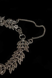 1930s Sterling Marcasite Laurel Parure