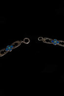 Deco Sterling Floral Enamel Necklace