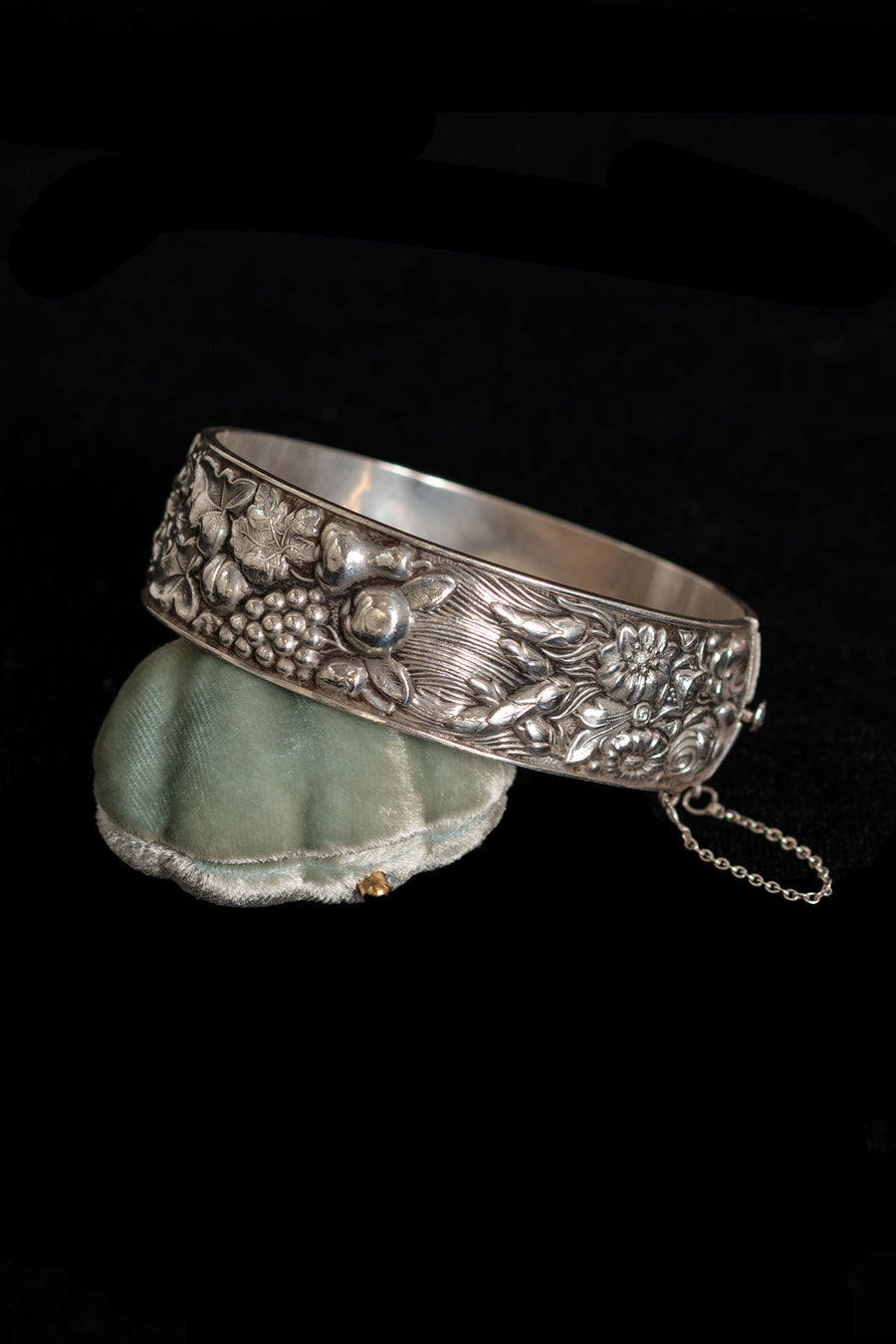 Art Nouveau Sterling Harvest Bangle