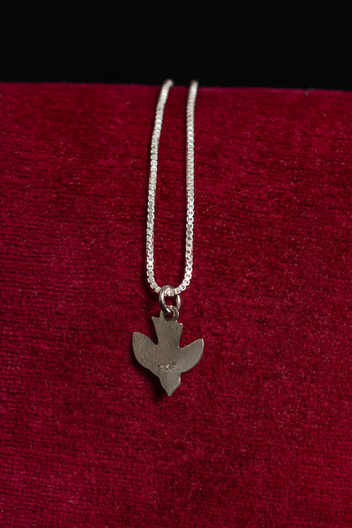 1920s Sterling Enamel Sparrow Necklace