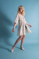 Edwardian Ice Blue Insertion Lace Trousseau Jacket [sm/med/lrg]