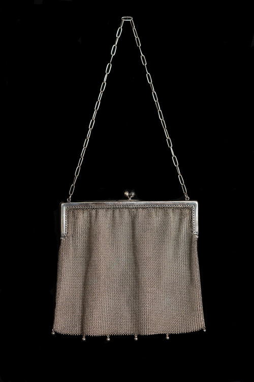 1920s German Silver Chainmail Purse